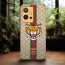 Vaku ® Vivo Y75 5G Lynx Designer Leather Pattern Gold Electroplated Soft TPU Back Cover Case
