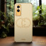 Vaku ® Vivo V21e 5G Skylar Leather Finish Gold Electroplated Soft TPU Back Cover