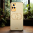 Vaku ® Vivo Y73 Skylar Leather Pattern Gold Electroplated Soft TPU Back Cover