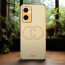 Vaku ® Oppo A96 4G Skylar Leather Pattern Gold Electroplated Soft TPU Back Cover