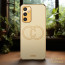 Vaku ® Samsung Galaxy F23 5G Skylar Leather Pattern Gold Electroplated Soft TPU Back Cover
