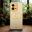 Vaku ® Vivo V25 5G Skylar Leather Pattern Gold Electroplated Soft TPU Back Cover