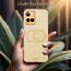 Vaku ® Vivo Y21T Skylar Leather Pattern Gold Electroplated Soft TPU Back Cover