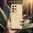 Vaku ® Samsung Galaxy S23 Ultra Skylar Leather Pattern Gold Electroplated Soft TPU Back Cover