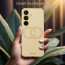 Vaku ® Samsung Galaxy A55 5G Skylar Leather Pattern Gold Electroplated Soft TPU Back Cover