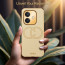 Vaku ® Oppo A3X 5G Skylar Leather Pattern Gold Electroplated Soft TPU Back Cover
