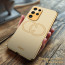 Vaku ® Samsung Galaxy S23 Ultra Skylar Leather Pattern Gold Electroplated Soft TPU Back Cover