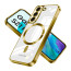 Vaku ® Samsung Galaxy S21 FE Luxury Electroplated Magnetic Magsafe Camera Protection TPU Back Cover Case