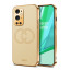 Vaku ® OnePlus Skylar Series Leather Stitched Gold Electroplated Soft TPU Back Cover