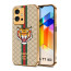 Vaku ® Vivo T1 5G Lynx Designer Leather Pattern Gold Electroplated Soft TPU Back Cover Case
