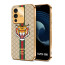 Vaku ® Vivo V23 5G Lynx Designer Leather Pattern Gold Electroplated Soft TPU Back Cover Case