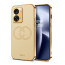 Vaku ® OnePlus Nord 2T Skylar Leather Pattern Gold Electroplated Soft TPU Back Cover
