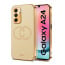 Vaku ® Samsung Galaxy A24 4G Skylar Leather Pattern Gold Electroplated Soft TPU Back Cover