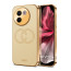 Vaku ® Vivo V30e 5G Skylar Leather Pattern Gold Electroplated Soft TPU Back Cover