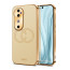 Vaku ® Vivo V40 5G Skylar Leather Pattern Gold Electroplated Soft TPU Back Cover