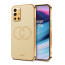 Vaku ® OnePlus 9R Skylar Leather Pattern Gold Electroplated Soft TPU Back Cover