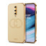 Vaku ® OnePlus 8 Skylar Leather Pattern Gold Electroplated Soft TPU Back Cover