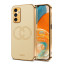 Vaku ® Samsung Galaxy M52 5G Skylar Leather Pattern Gold Electroplated Soft TPU Back Cover
