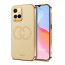 Vaku ® Vivo Y33s Skylar Leather Pattern Gold Electroplated Soft TPU Back Cover
