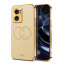 Vaku ® Oppo Reno7 5G Skylar Leather Pattern Gold Electroplated Soft TPU Back Cover