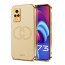 Vaku ® Vivo Y73 Skylar Leather Pattern Gold Electroplated Soft TPU Back Cover