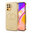 Vaku ® Oppo F19 Pro Skylar Leather Pattern Gold Electroplated Soft TPU Back Cover