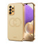 Vaku ® Samsung Galaxy A32 4G Skylar Leather Pattern Gold Electroplated Soft TPU Back Cover