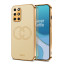 Vaku ® OnePlus 8T Skylar Leather Pattern Gold Electroplated Soft TPU Back Cover
