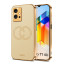 Vaku ® Vivo T1 5G Skylar Leather Pattern Gold Electroplated Soft TPU Back Cover