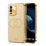 Vaku ® Vivo V23 5G Skylar Leather Pattern Gold Electroplated Soft TPU Back Cover
