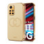 Vaku ® Redmi Note 11T 5G Skylar Leather Pattern Gold Electroplated Soft TPU Back Cover