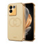Vaku ® Vivo T2 Pro 5G Skylar Leather Pattern Gold Electroplated Soft TPU Back Cover