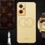 Vaku ® Oppo K10 4G Skylar Leather Pattern Gold Electroplated Soft TPU Back Cover