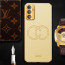 Vaku ® Samsung Galaxy F23 5G Skylar Leather Pattern Gold Electroplated Soft TPU Back Cover
