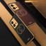 Vaku ® Vivo V25 5G Skylar Leather Pattern Gold Electroplated Soft TPU Back Cover