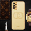 Vaku ® Samsung Galaxy A32 4G Skylar Leather Pattern Gold Electroplated Soft TPU Back Cover