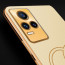 Vaku ® Vivo Y73 Skylar Leather Pattern Gold Electroplated Soft TPU Back Cover
