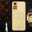 Vaku ® Xiaomi Redmi Note 11 Pro Skylar Leather Pattern Gold Electroplated Soft TPU Back Cover