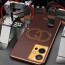 Vaku ® Vivo Y75 5G Skylar Leather Pattern Gold Electroplated Soft TPU Back Cover