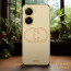 Vaku ® Vivo V29e 5G Skylar Leather Pattern Gold Electroplated Soft TPU Back Cover