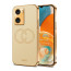 Vaku ® Oppo A77s Skylar Leather Pattern Gold Electroplated Soft TPU Back Cover