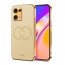 Vaku ® Oppo F21 Pro Skylar Leather Pattern Gold Electroplated Soft TPU Back Cover
