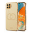 Vaku ® Oppo F17 Skylar Leather Pattern Gold Electroplated Soft TPU Back Cover
