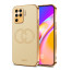 Vaku ® Oppo F19 Pro Skylar Leather Pattern Gold Electroplated Soft TPU Back Cover