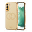 Vaku ® Samsung Galaxy S22 Skylar Leather Pattern Gold Electroplated Soft TPU Back Cover