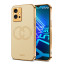 Vaku ® Vivo Y75 5G Skylar Leather Pattern Gold Electroplated Soft TPU Back Cover