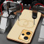 Vaku ® Xiaomi Redmi Note 12 Pro Plus Skylar Leather Pattern Gold Electroplated Soft TPU Back Cover