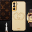 Vaku ® Samsung Galaxy S22 Skylar Leather Pattern Gold Electroplated Soft TPU Back Cover