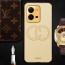 Vaku ® Vivo V25 5G Skylar Leather Pattern Gold Electroplated Soft TPU Back Cover