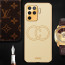 Vaku ® Oppo F19 Pro Skylar Leather Pattern Gold Electroplated Soft TPU Back Cover